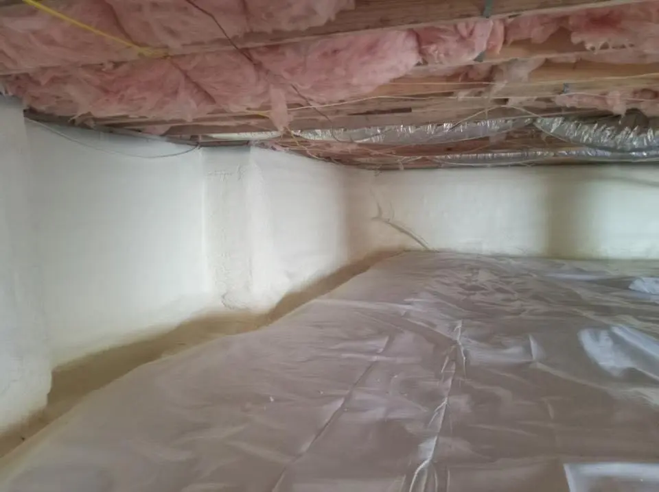 Crawl space encapsulation with closed-cell spray foam for Spray Foam Roofing in Newport News